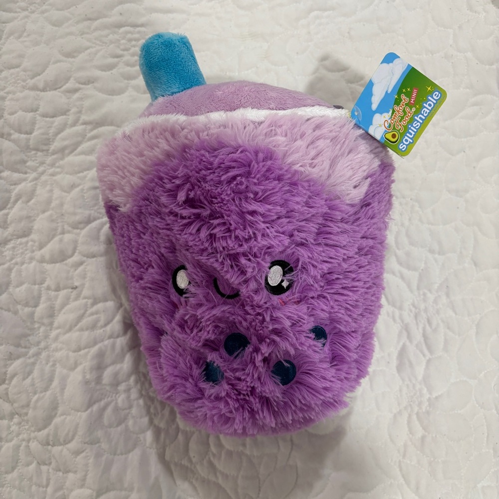 Squishable Project Open Squish Taro Boba Bubble Tea Mini Stuffed Animal Plushie